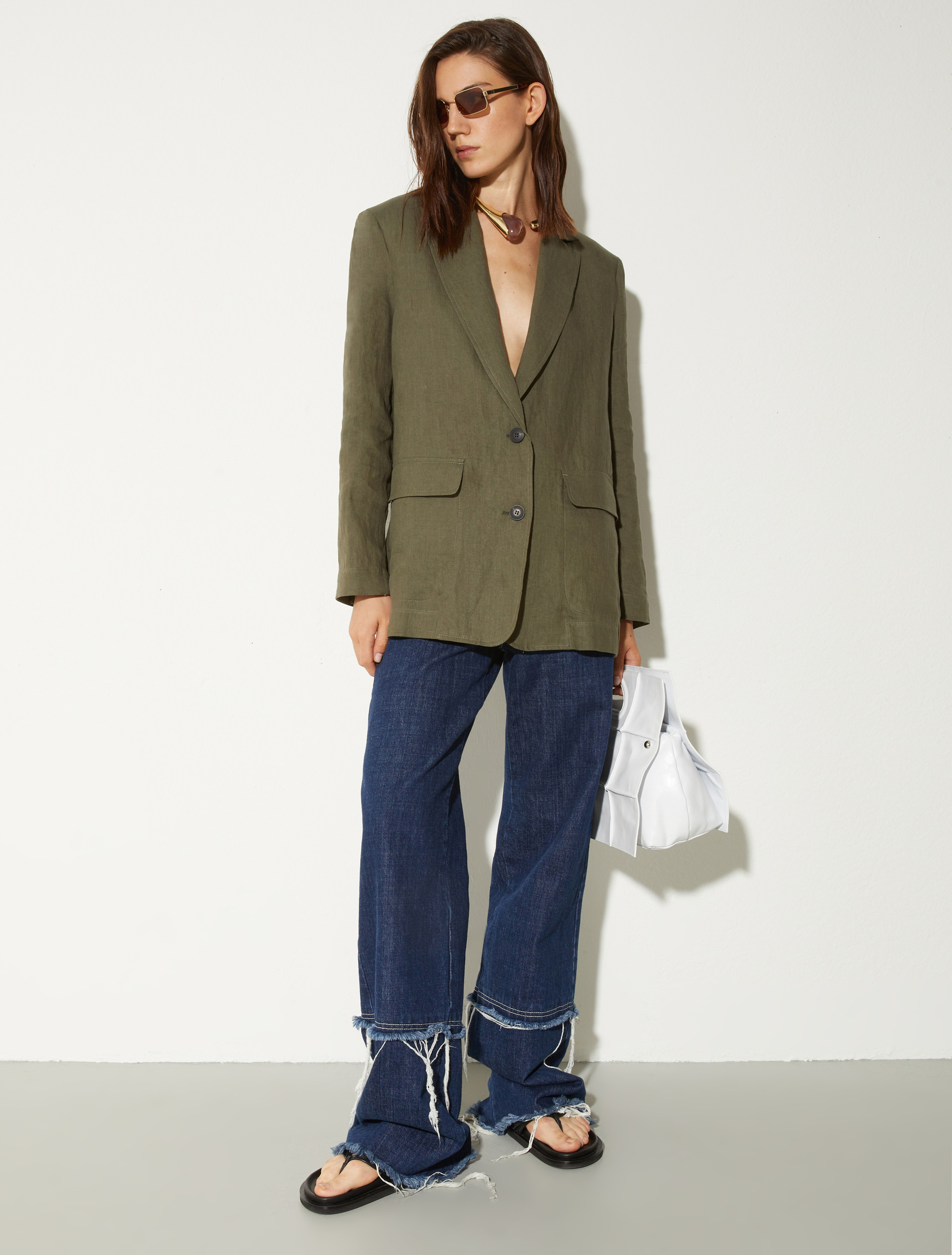 Pure linen blazer - KAKI - MAX&Co. - 4