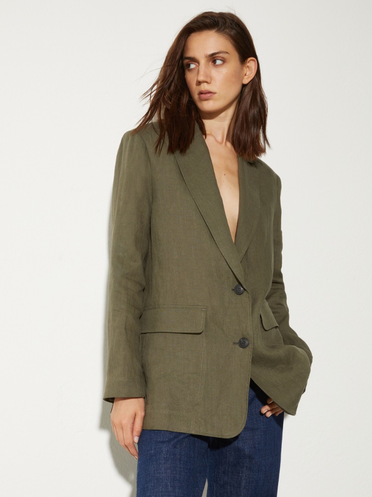 Blazer en pur lin - KAKI - MAX&Co.