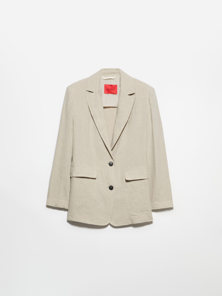 Pure linen blazer - OFF-WHITE - MAX&Co.