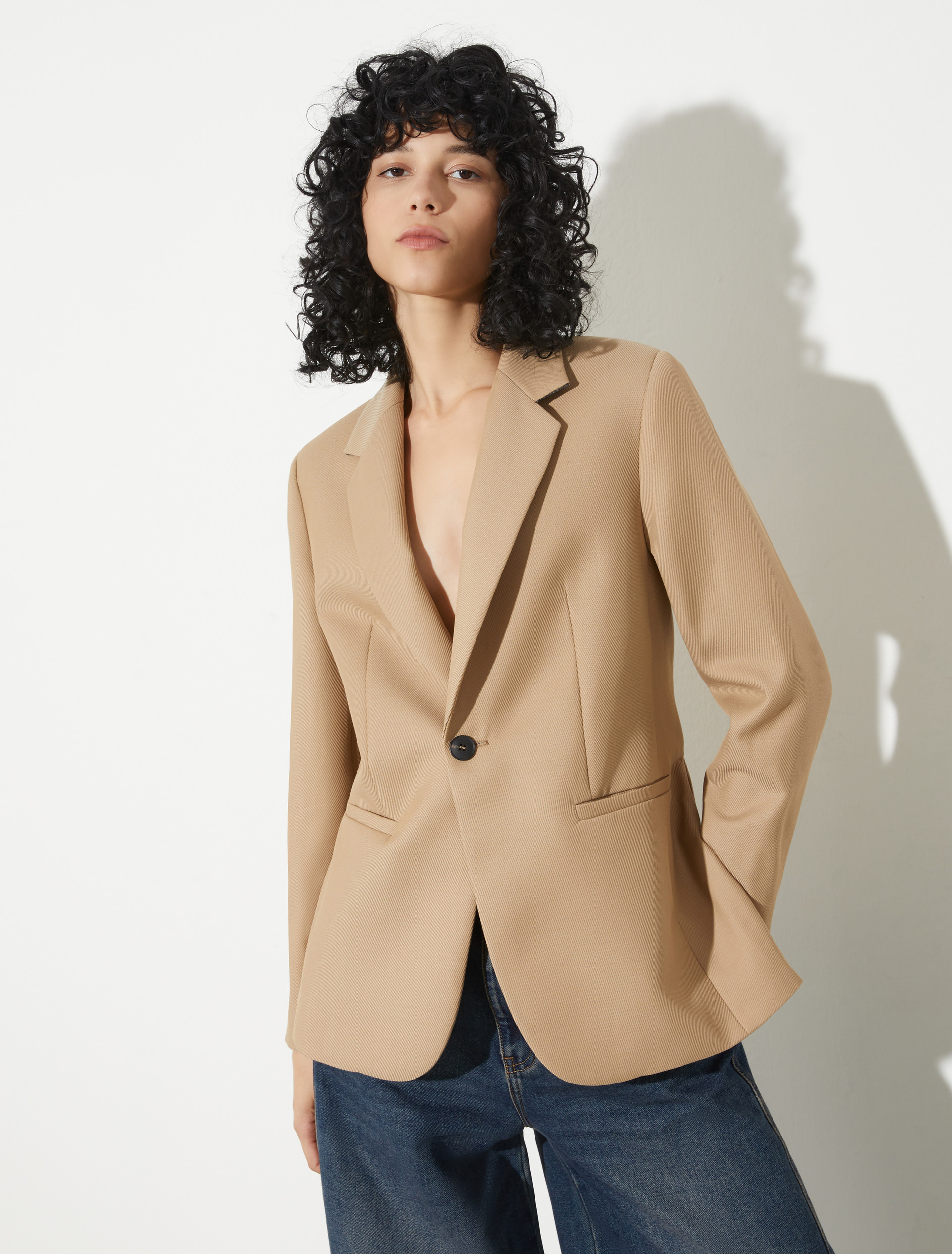 Wool-blend blazer - COFFEE - MAX&Co.