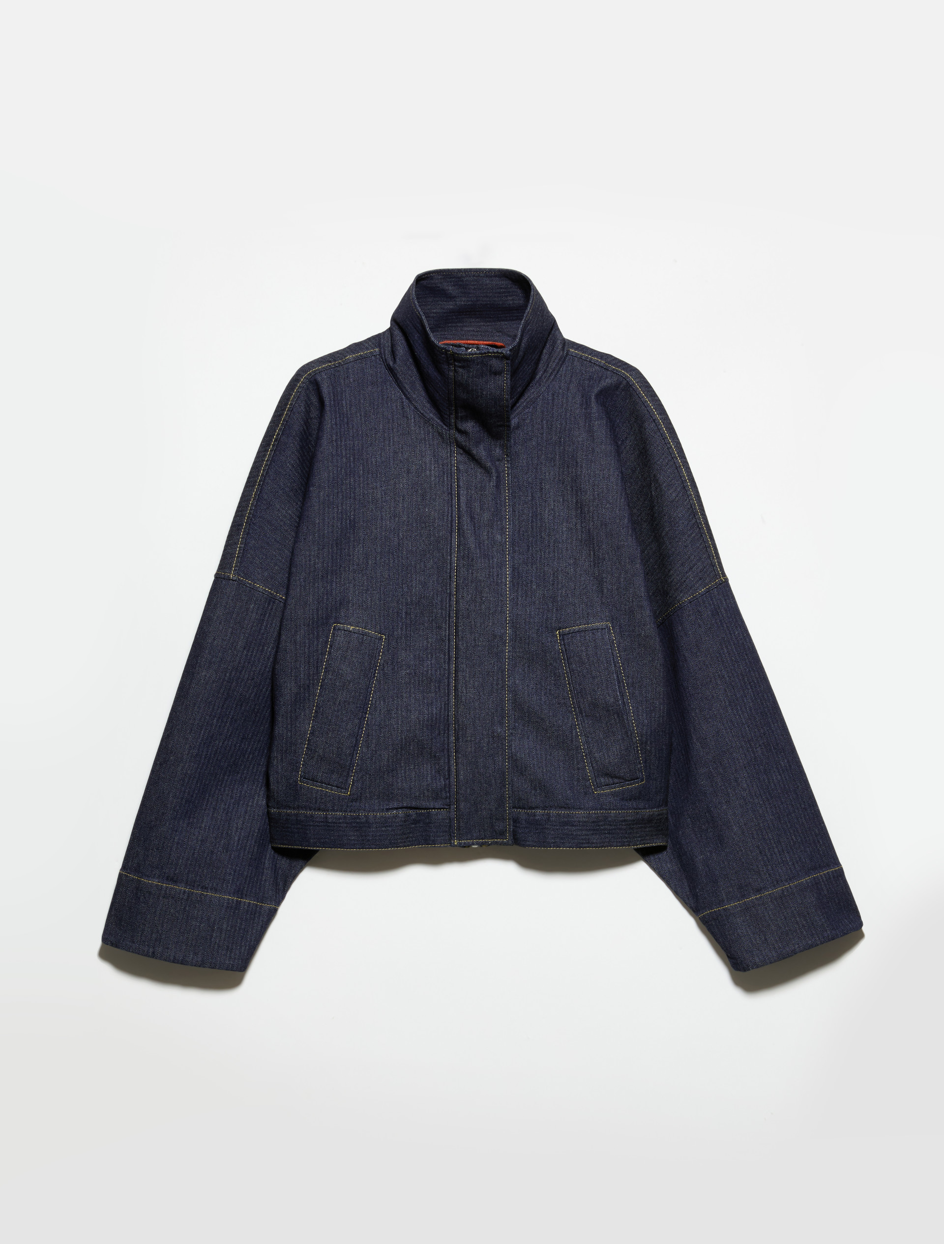 Textured denim bomber jacket - NAVY - MAX&Co. - 5