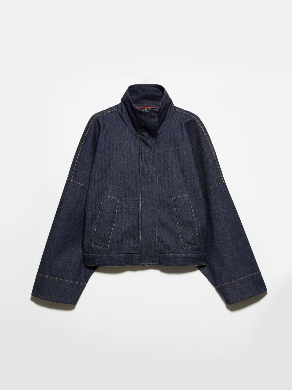 Textured denim bomber jacket - NAVY - MAX&Co. - 5