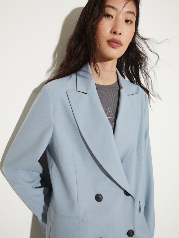 Double-breasted wool-blend blazer - MAX&Co. - 3