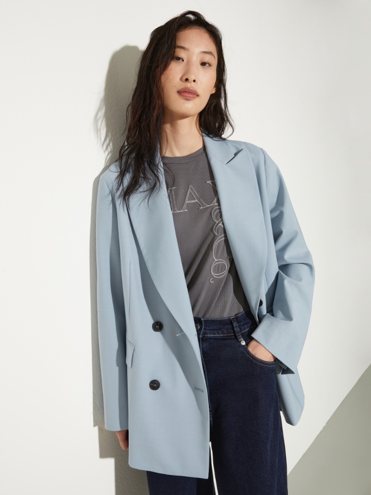 Double-breasted wool-blend blazer - MAX&Co.