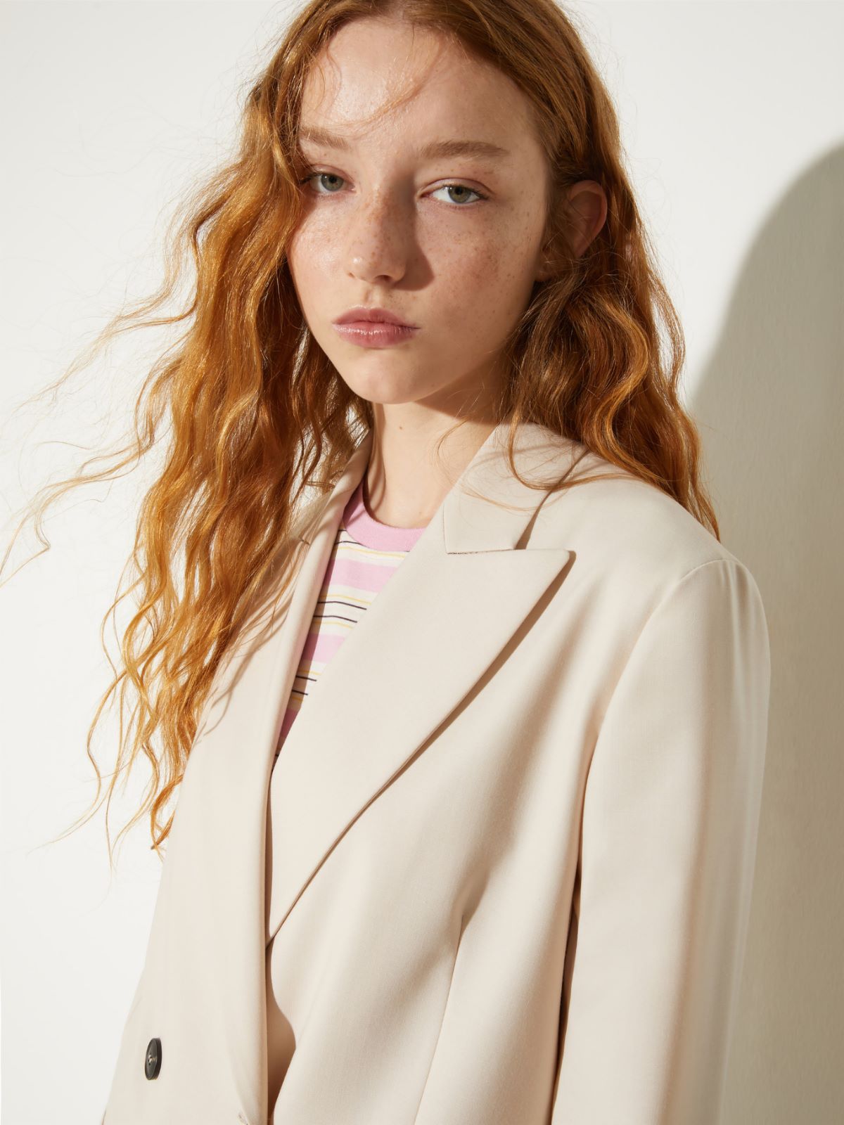 Double-breasted wool-blend blazer - BEIGE - MAX&Co. - 3