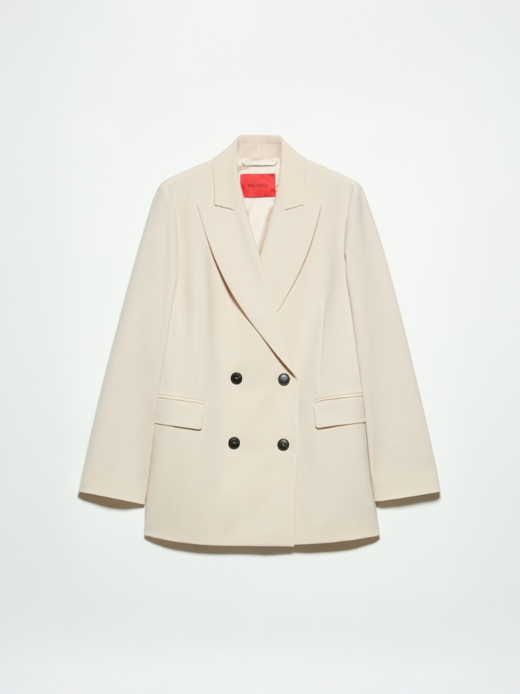Double-breasted wool-blend blazer - BEIGE - MAX&Co.