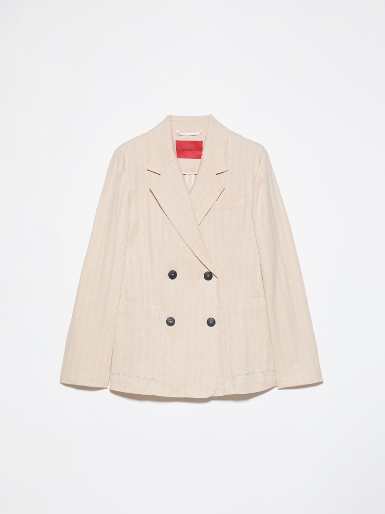 Blazer en lin et coton mélangé - CHANVRE - MAX&Co.