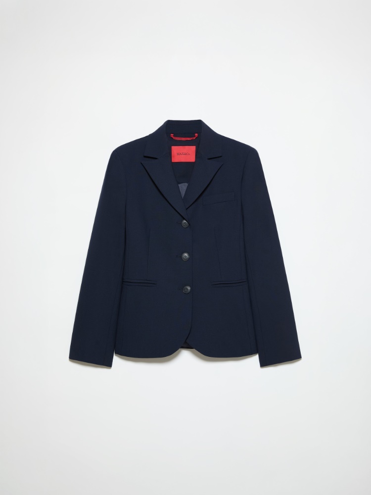 Slim-fit wool-blend blazer - NAVY - MAX&Co.