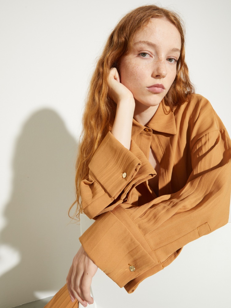 Crinkled envers-satin shacket - MAX&Co. - 3