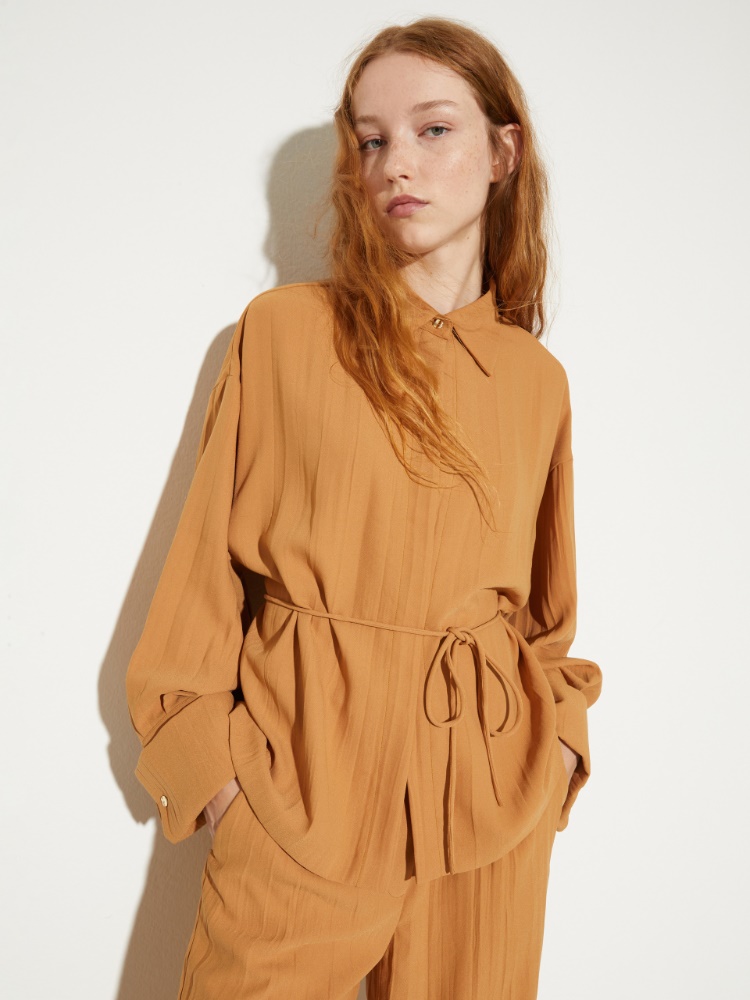 Crinkled envers-satin shacket - MAX&Co.