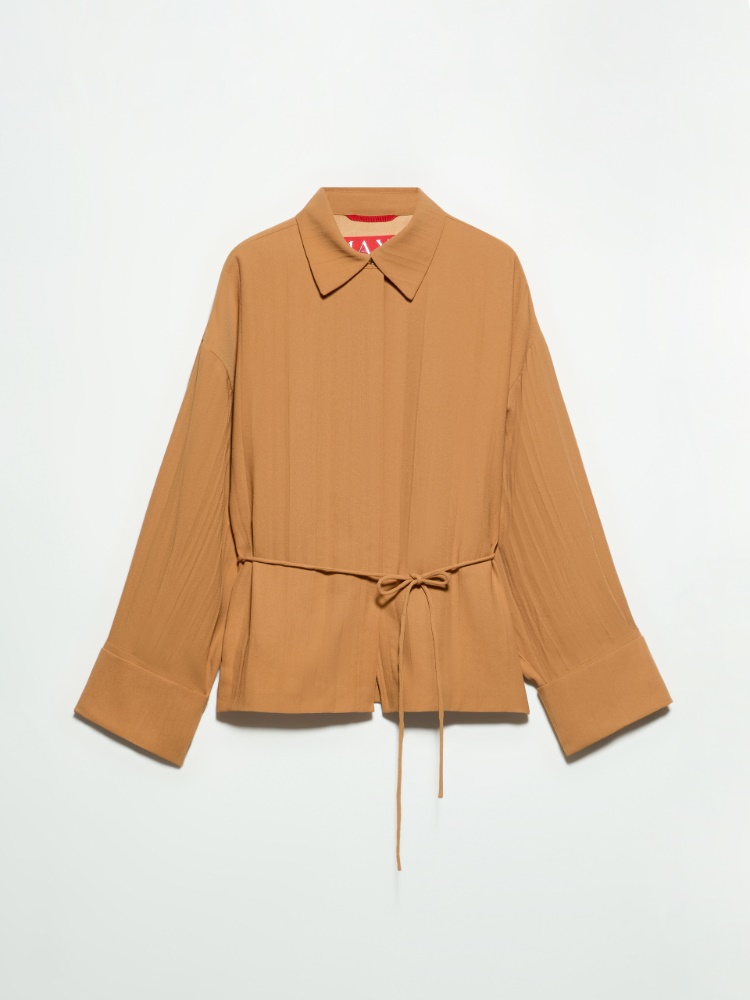 Surchemise en envers-satin froissé - TERRE CUITE - MAX&Co.
