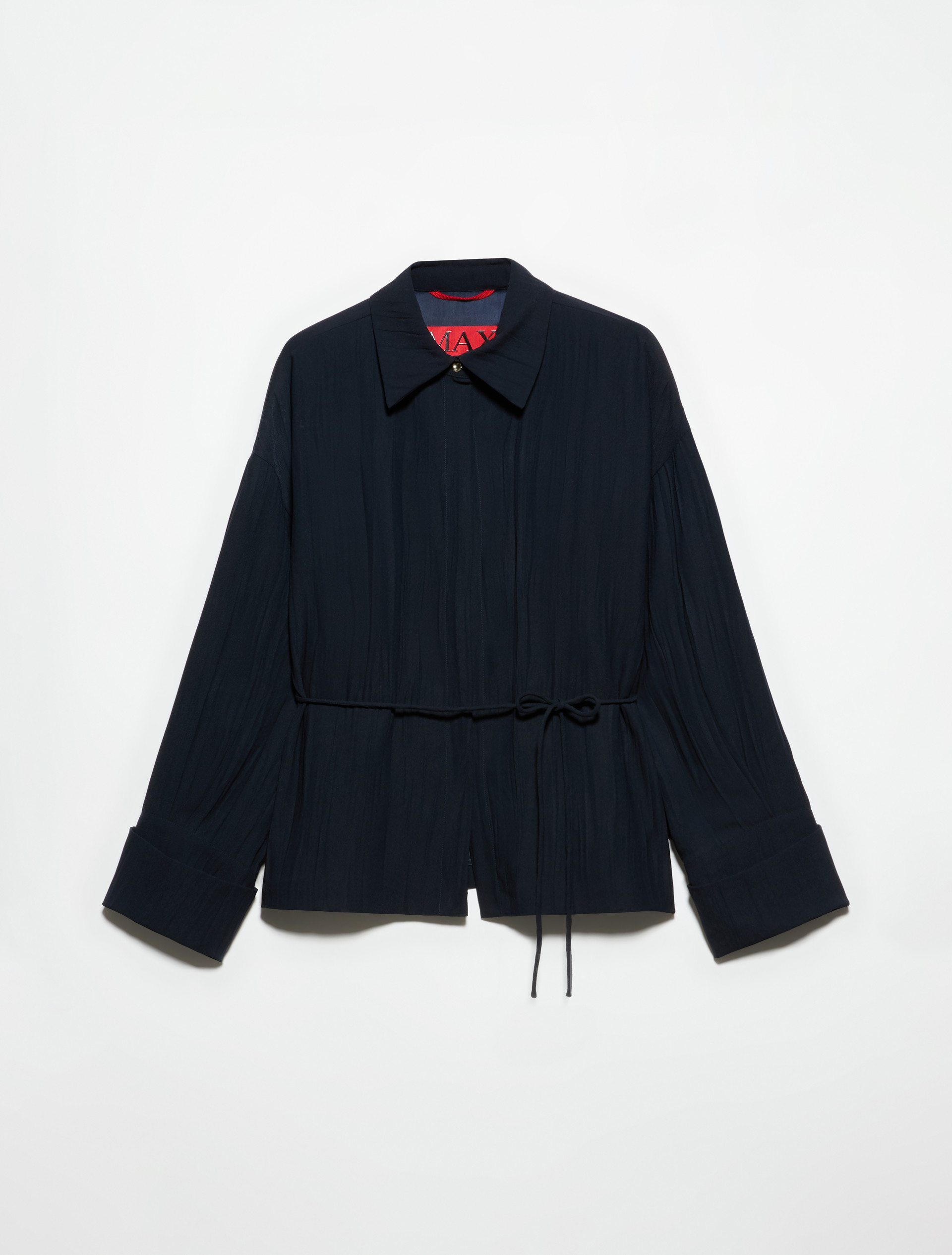 Surchemise en envers-satin froissé, bleu nuit | MAX&Co. Surchemise en envers-satin froissé - BLEU NUIT - MAX&Co. - 5