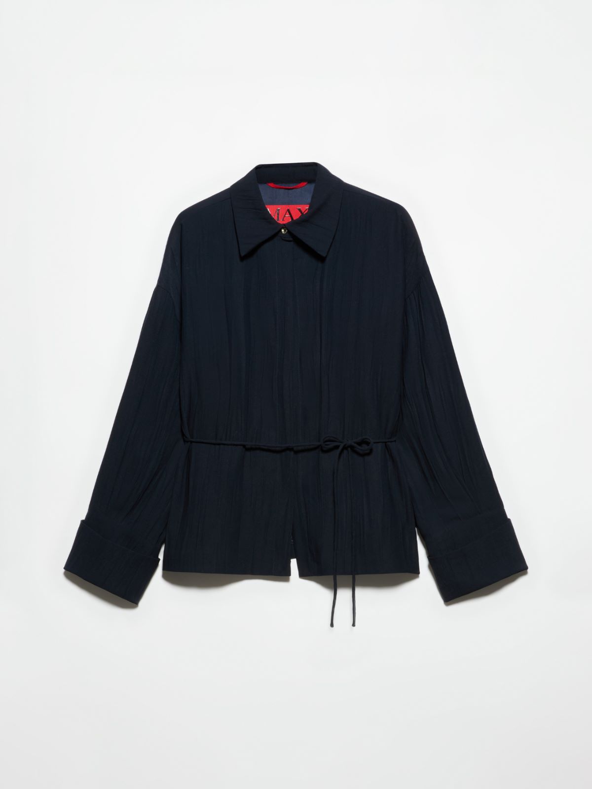 Surchemise en envers-satin froissé, bleu nuit | MAX&Co. Surchemise en envers-satin froissé - BLEU NUIT - MAX&Co. - 5