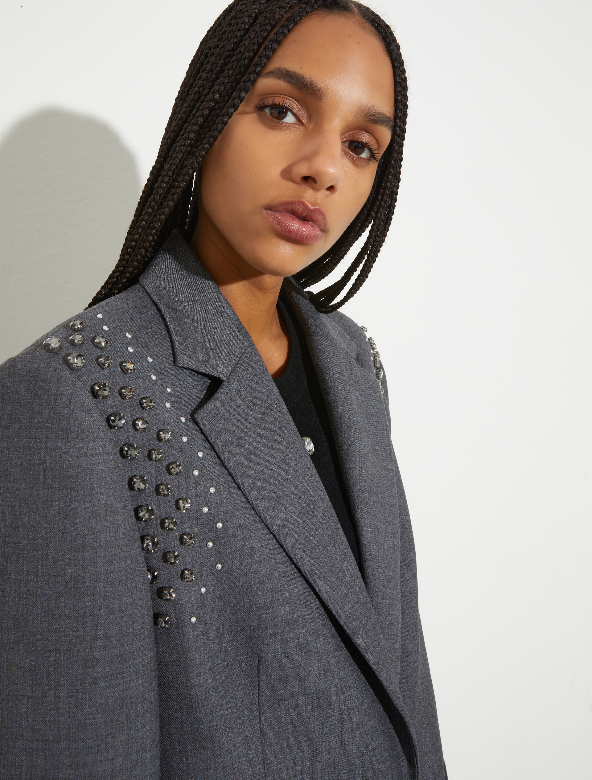 Rhinestone grisaille blazer - GREY - MAX&Co. - 3