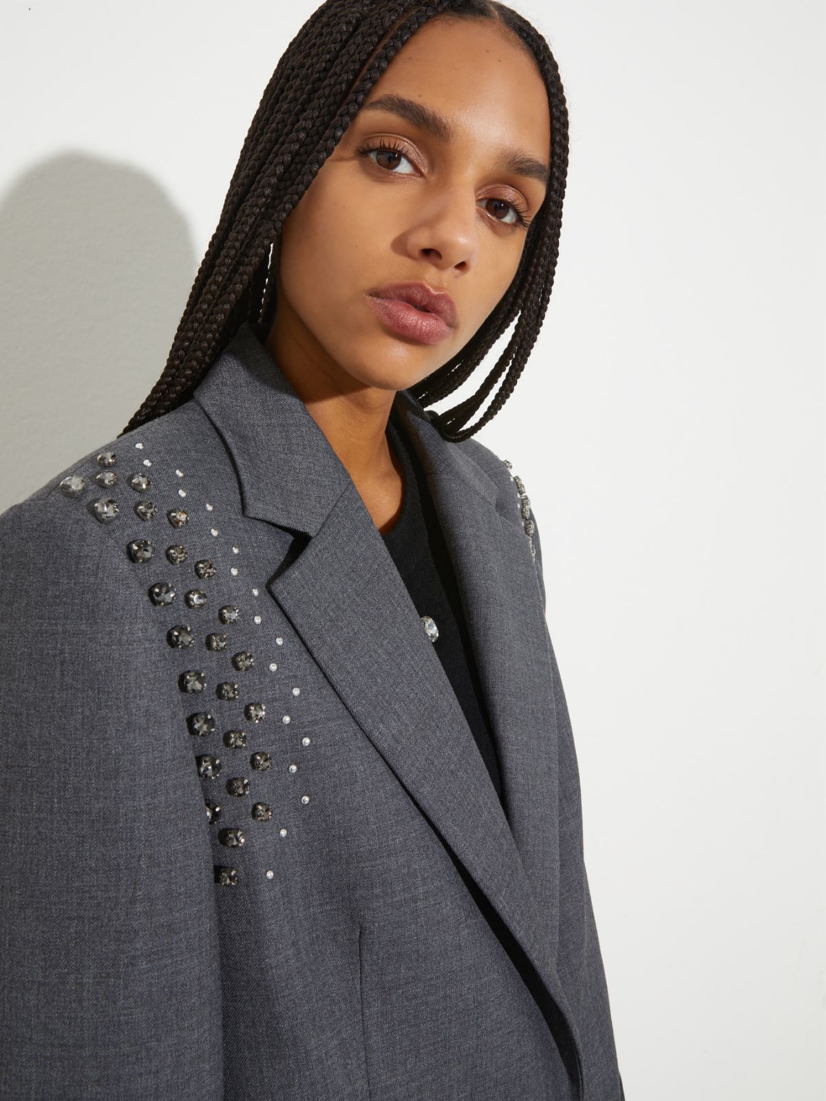 Rhinestone grisaille blazer - GREY - MAX&Co. - 3
