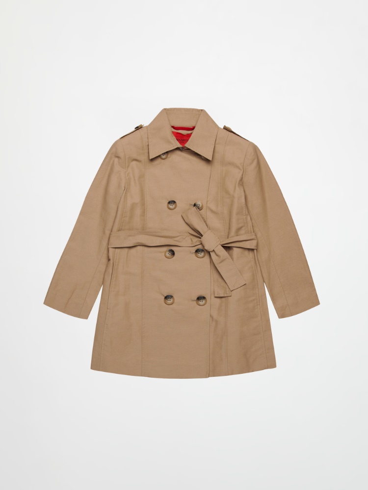 Gabardina técnica de algodón KID - HAZELNUT BROWN - MAX&Co.