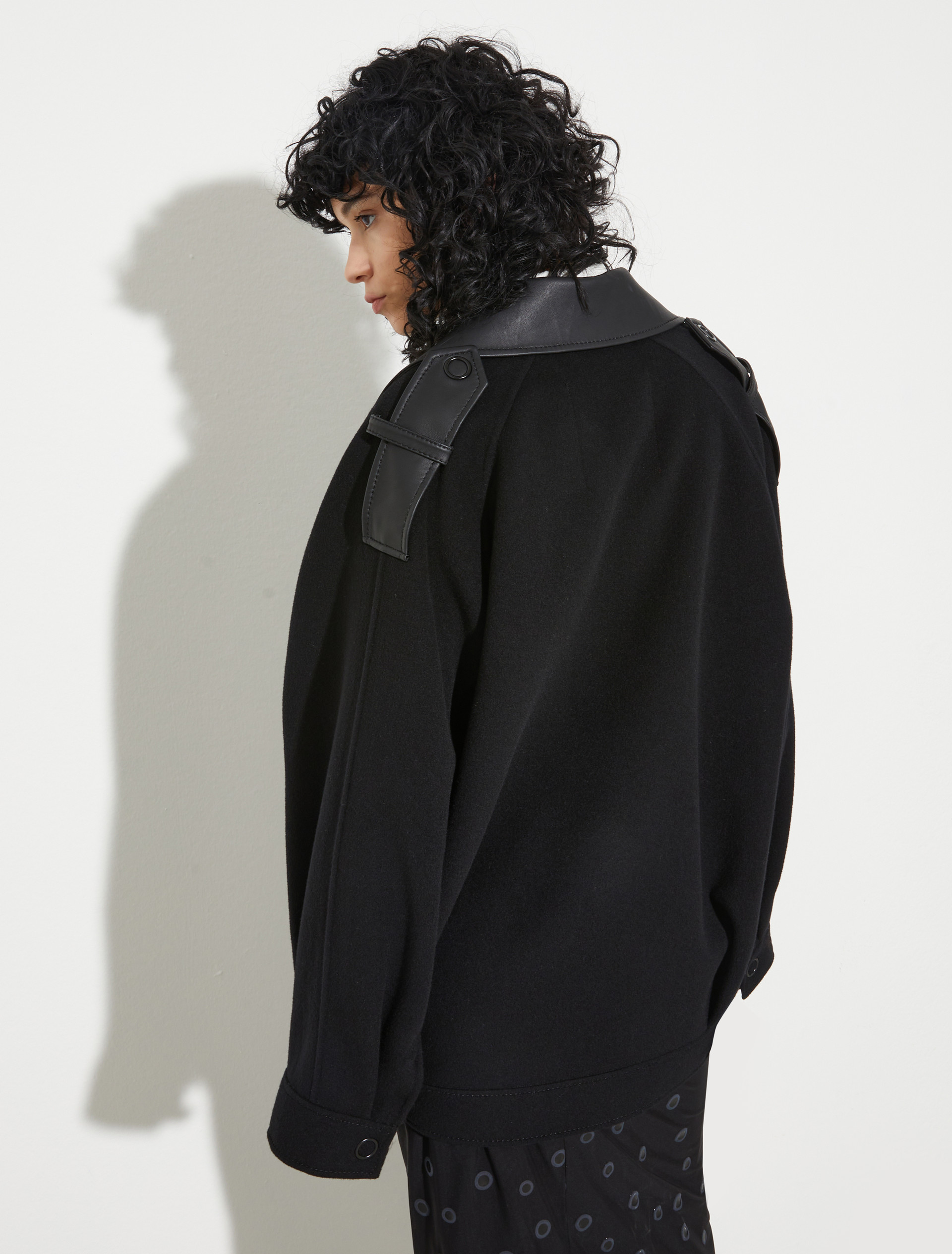 Wool and leather blouson jacket - BLACK - MAX&Co. - 2