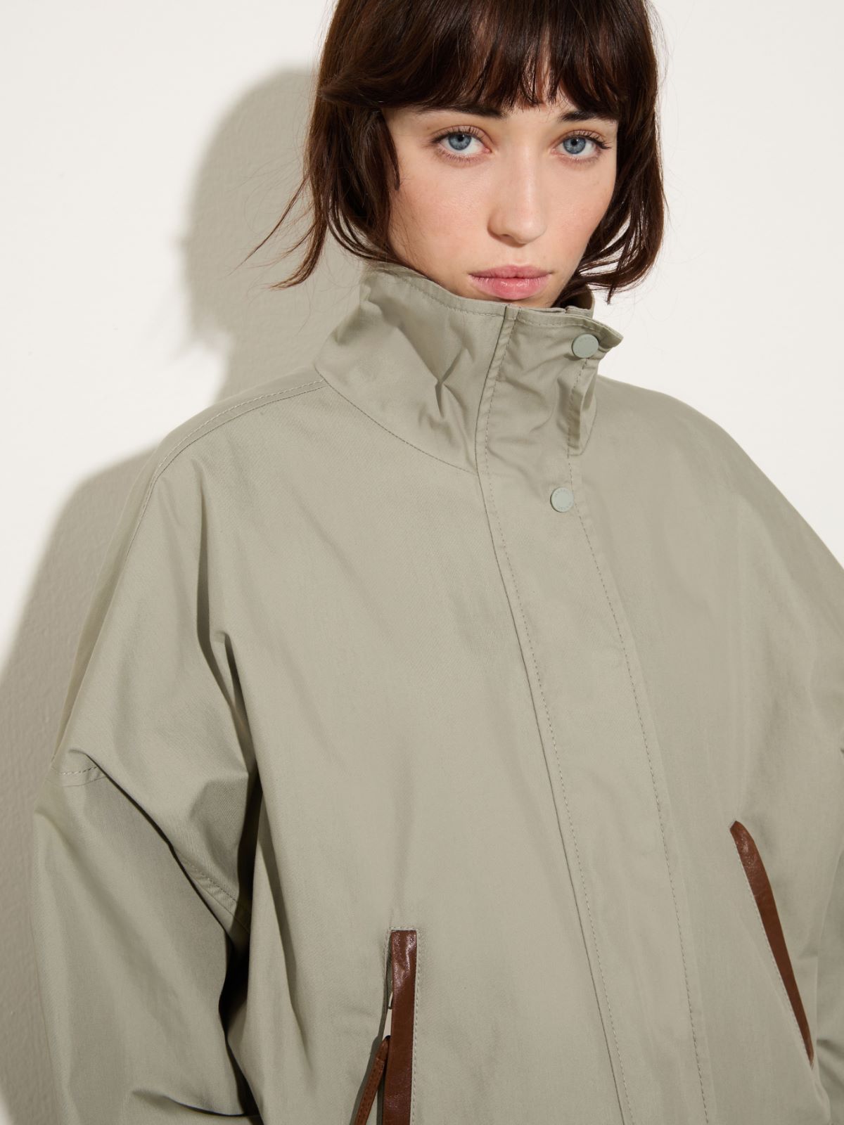 Water-repellent gabardine jacket - SAGE - MAX&Co. - 3