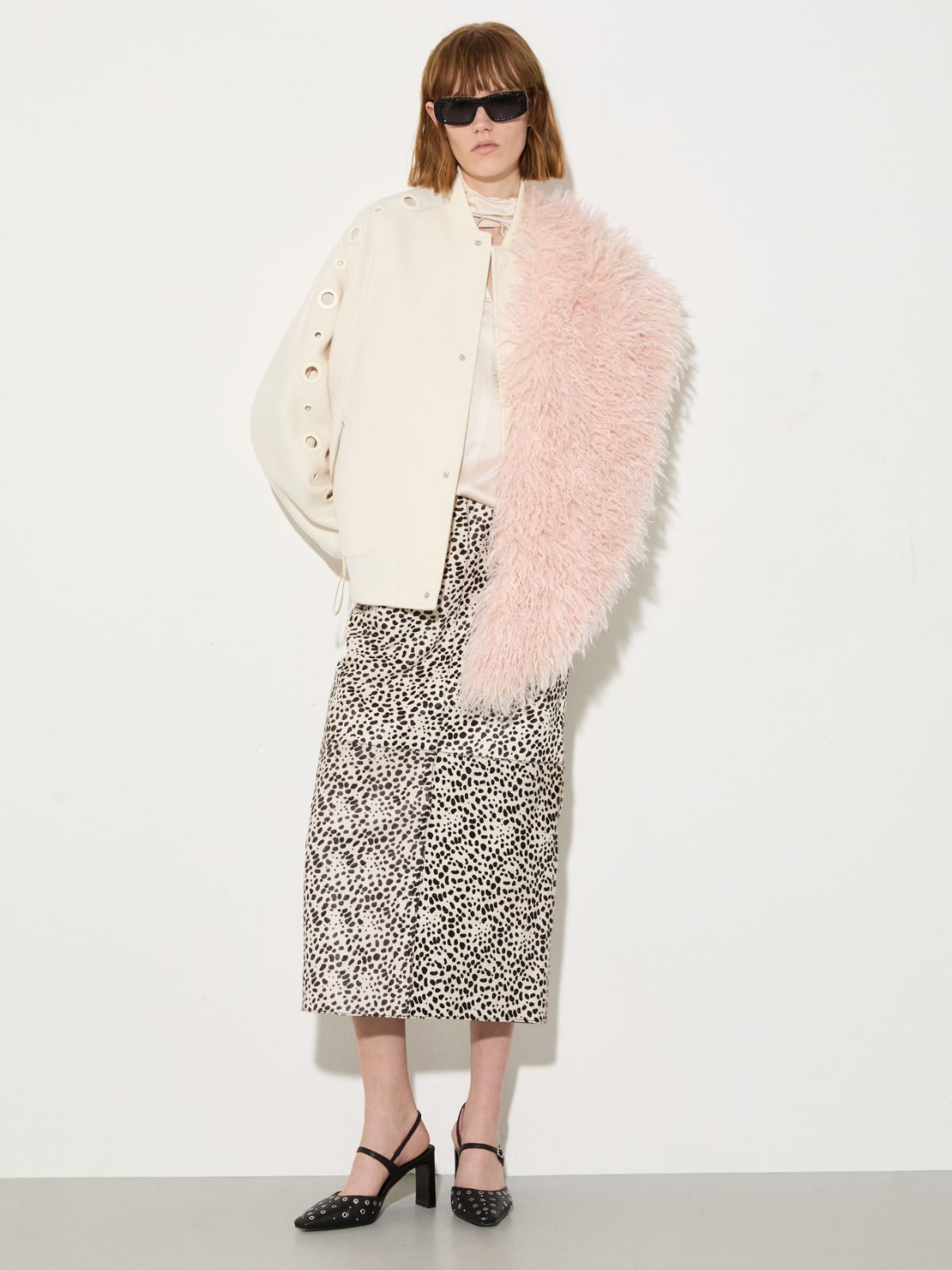 Double-woven wool bomber jacket - ICE - MAX&Co. - 4