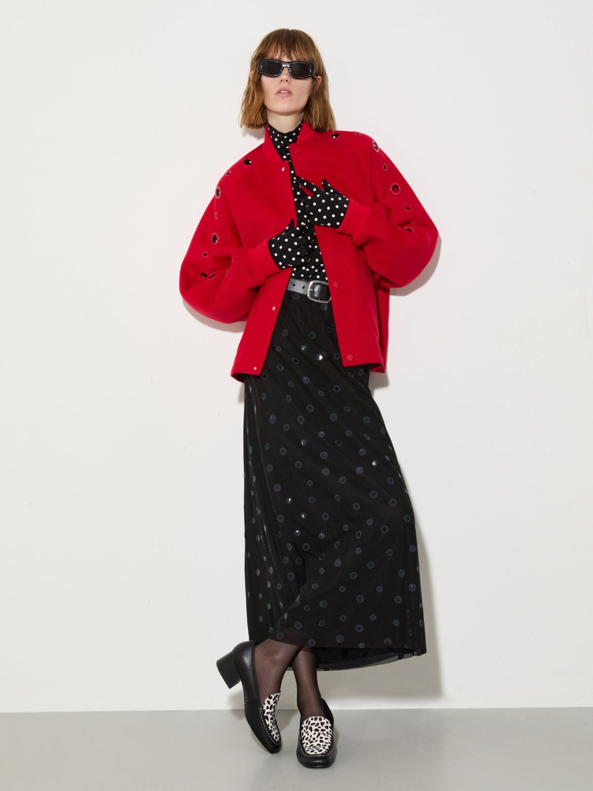 Bomber in lana con occhielli - ROSSO - MAX&Co. - 4