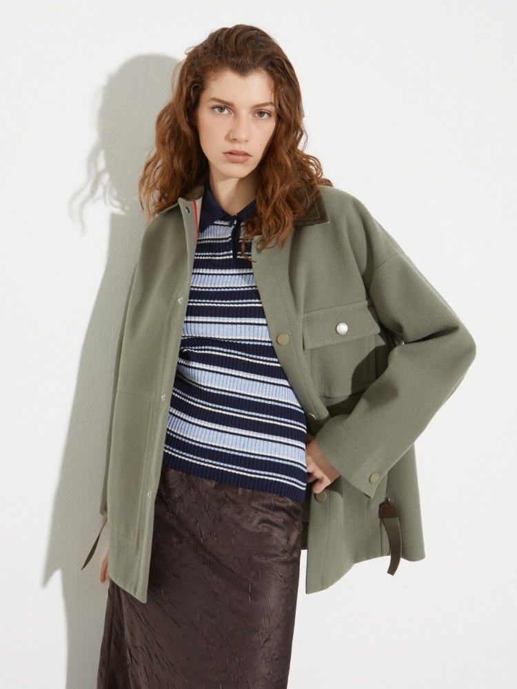 Double-woven wool shacket - MAX&Co.