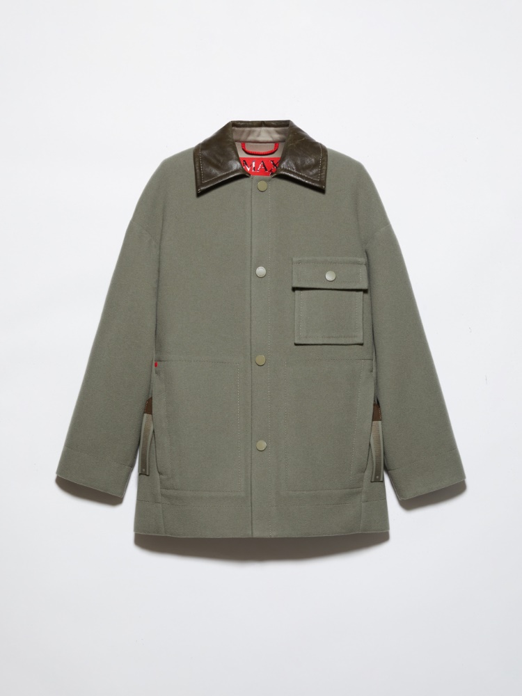 [ハック]  ウール シャツ ジャケット - SAGE - MAX&Co.