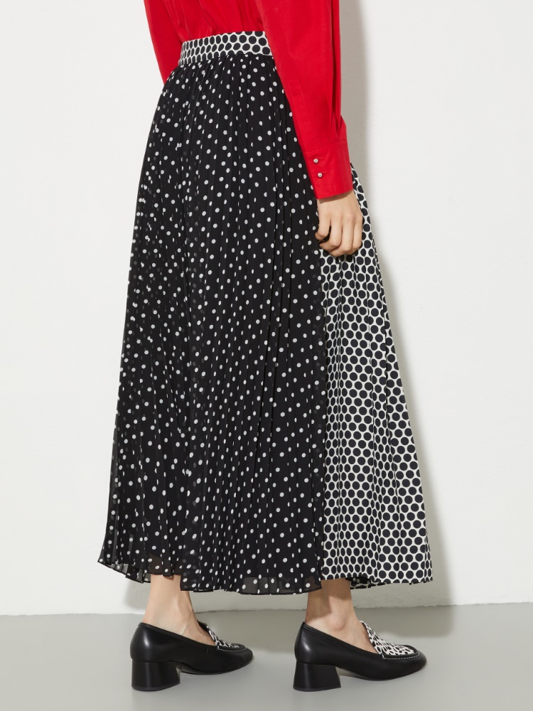 Pleated polka-dot wrap skirt - MAX&Co. - 2