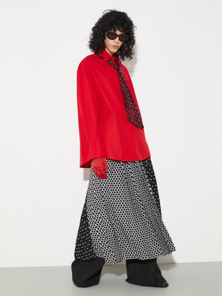 Pleated polka-dot wrap skirt - MAX&Co. - 5