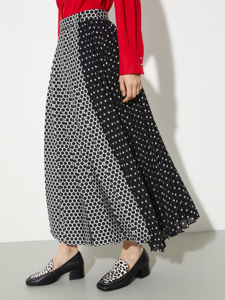 Pleated polka-dot wrap skirt - MAX&Co. - 4