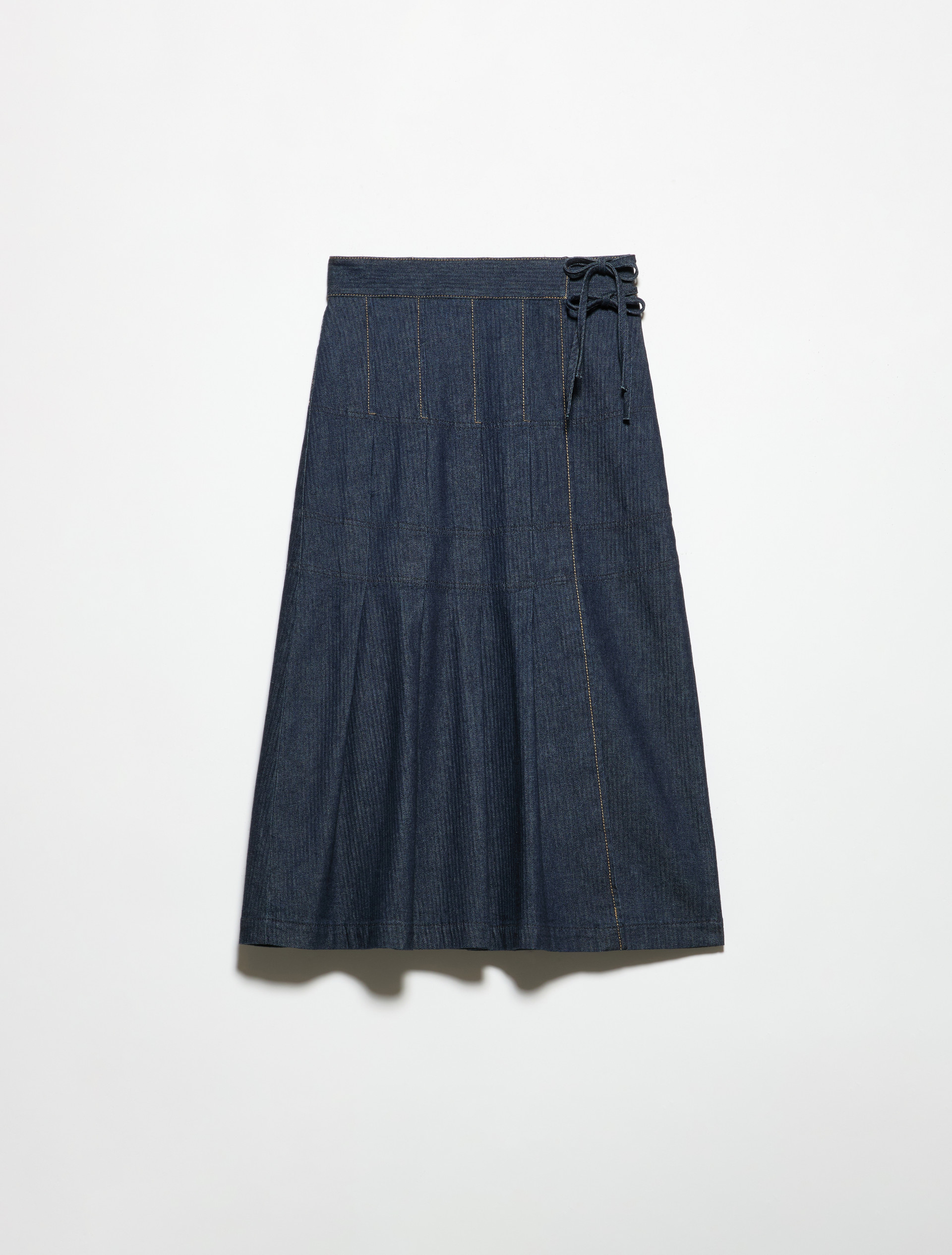 Pleated denim midi skirt, navy | MAX&Co. Pleated denim midi skirt - NAVY - MAX&Co. - 5