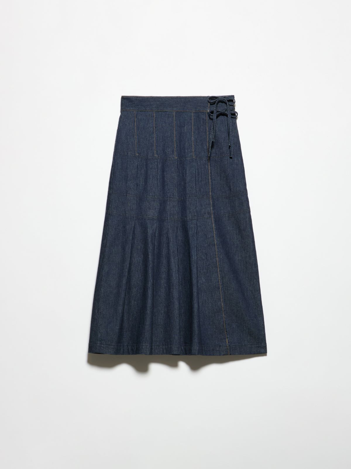 Pleated denim midi skirt, navy | MAX&Co. Pleated denim midi skirt - NAVY - MAX&Co. - 5