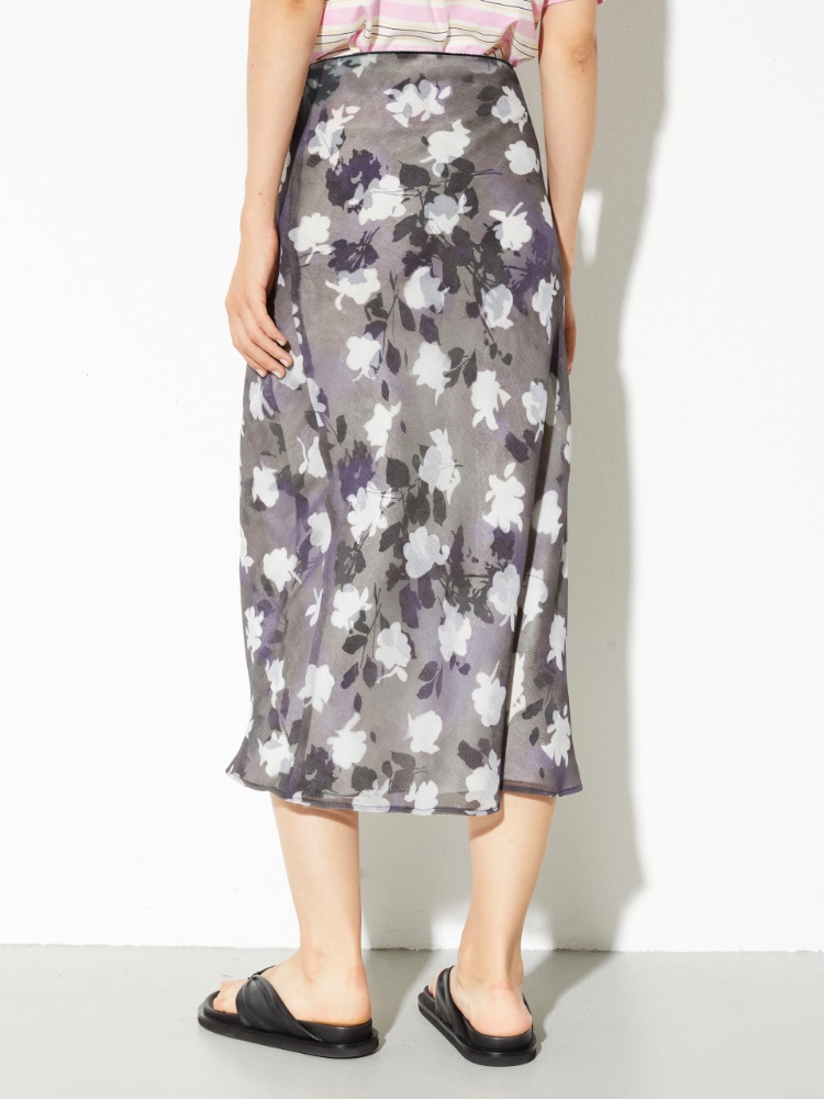 2-in-1 georgette and twill skirt - MAX&Co. - 2