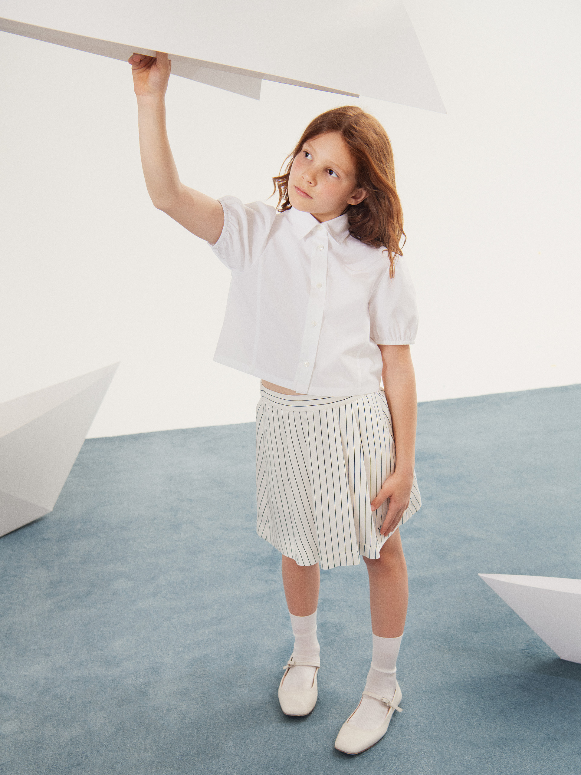 Falda de rayas con logo KID - WHITE - MAX&Co. - 4