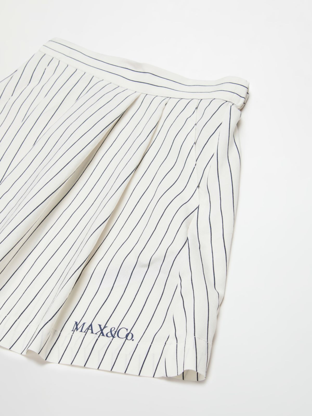 Falda de rayas con logo KID - WHITE - MAX&Co.