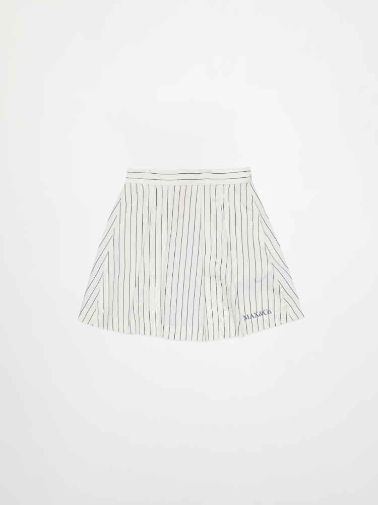 Falda de rayas con logo KID - WHITE - MAX&Co.