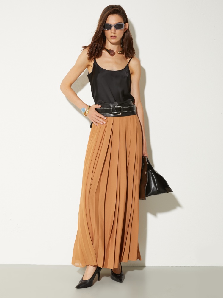 Pleated georgette maxi skirt - MAX&Co. - 4