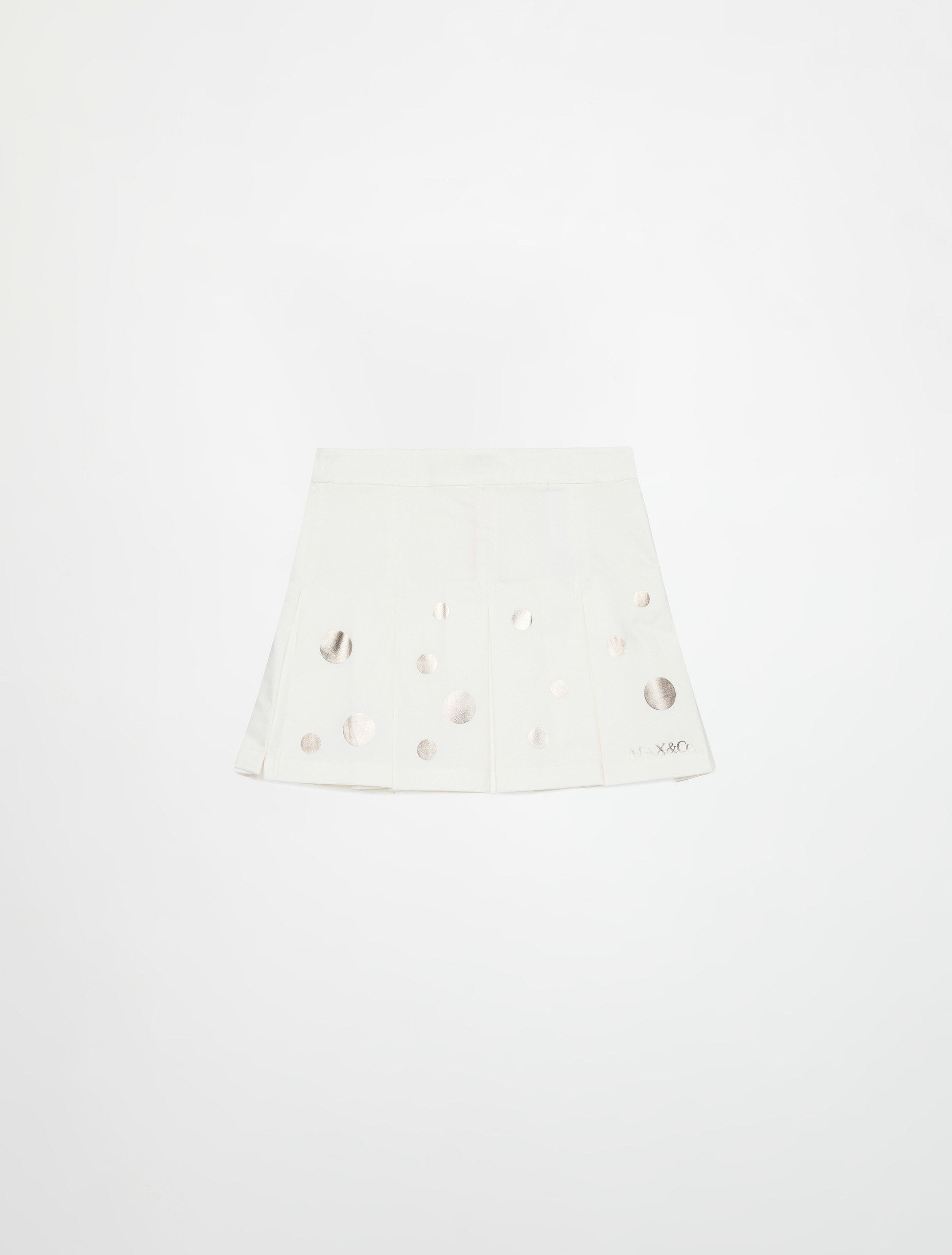 Plissierter Rock mit metallischen Punkten KID, weiss | MAX&Co. Plissierter Rock mit metallischen Punkten KID - WEISS - MAX&Co. - 3