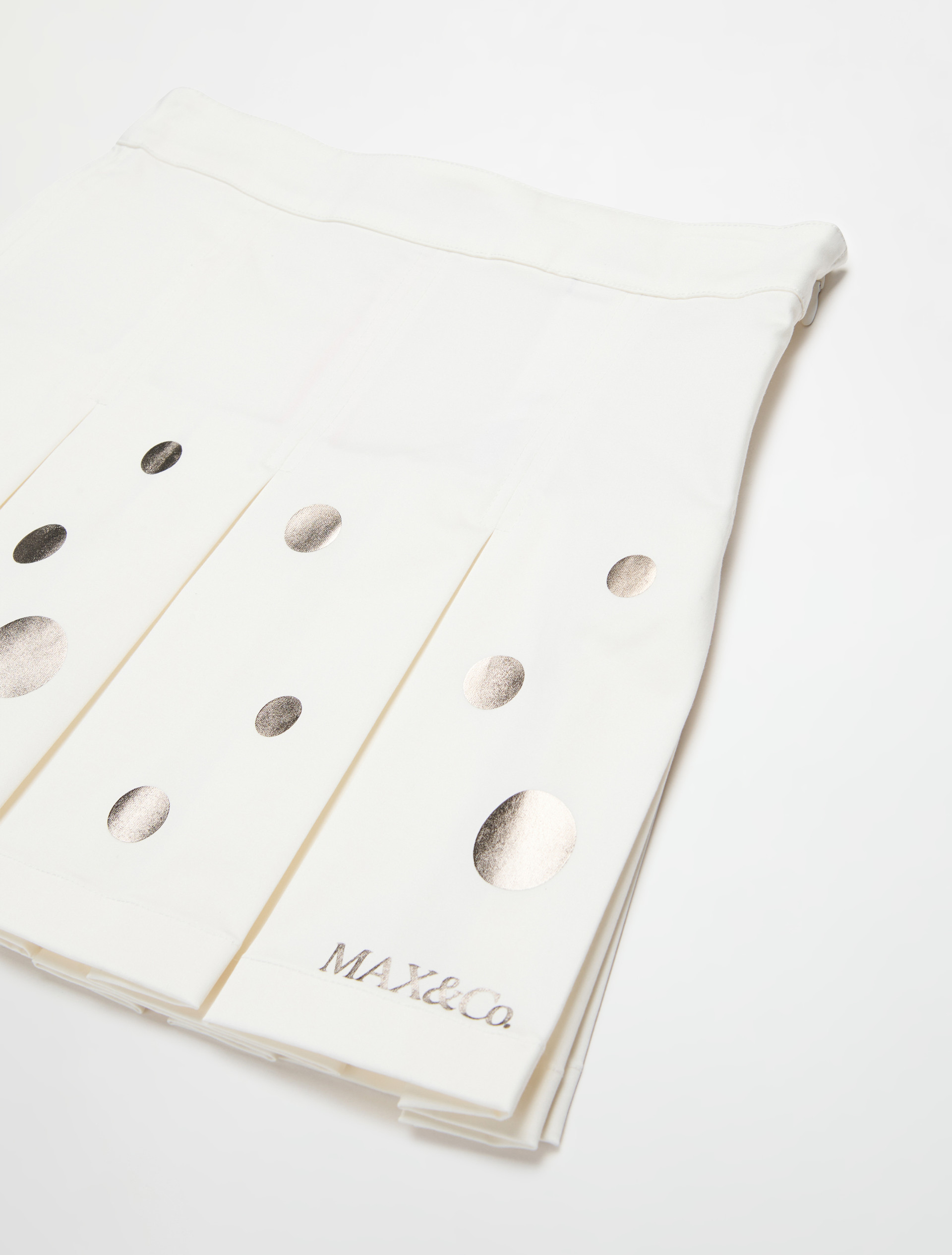 Plissierter Rock mit metallischen Punkten KID, weiss | MAX&Co. Plissierter Rock mit metallischen Punkten KID - WEISS - MAX&Co.