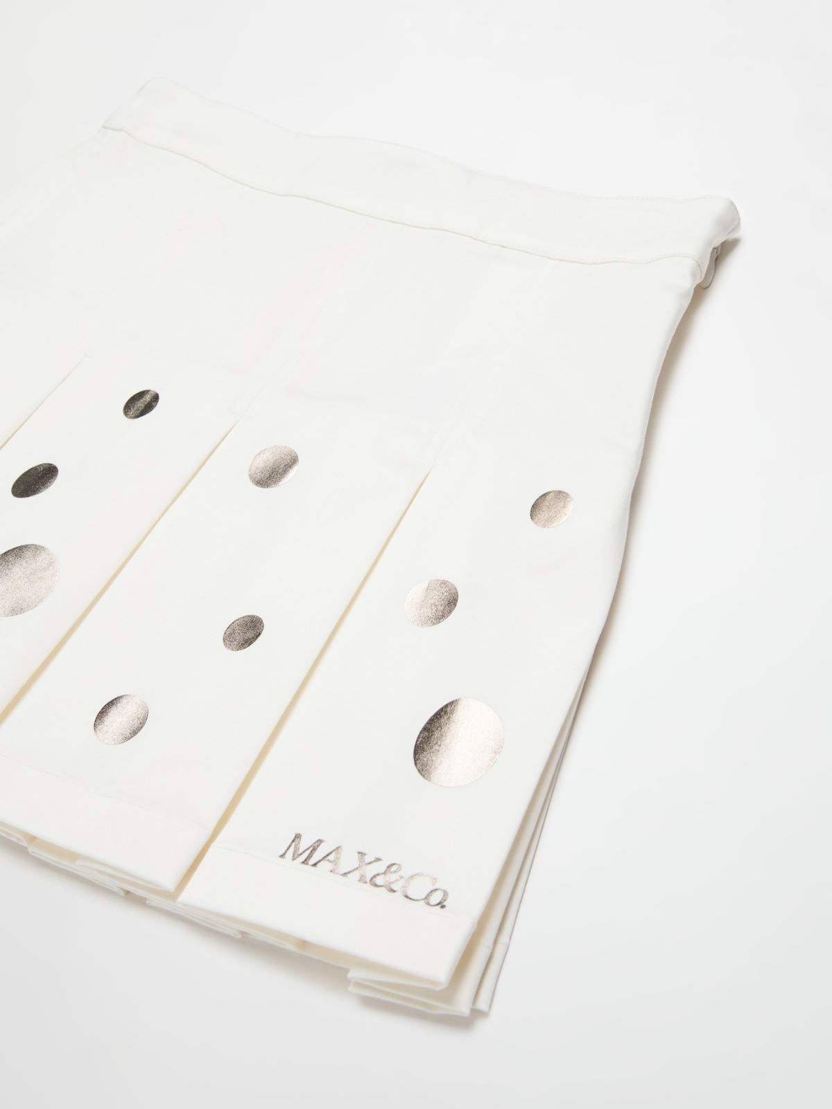 Plissierter Rock mit metallischen Punkten KID, weiss | MAX&Co. Plissierter Rock mit metallischen Punkten KID - WEISS - MAX&Co.