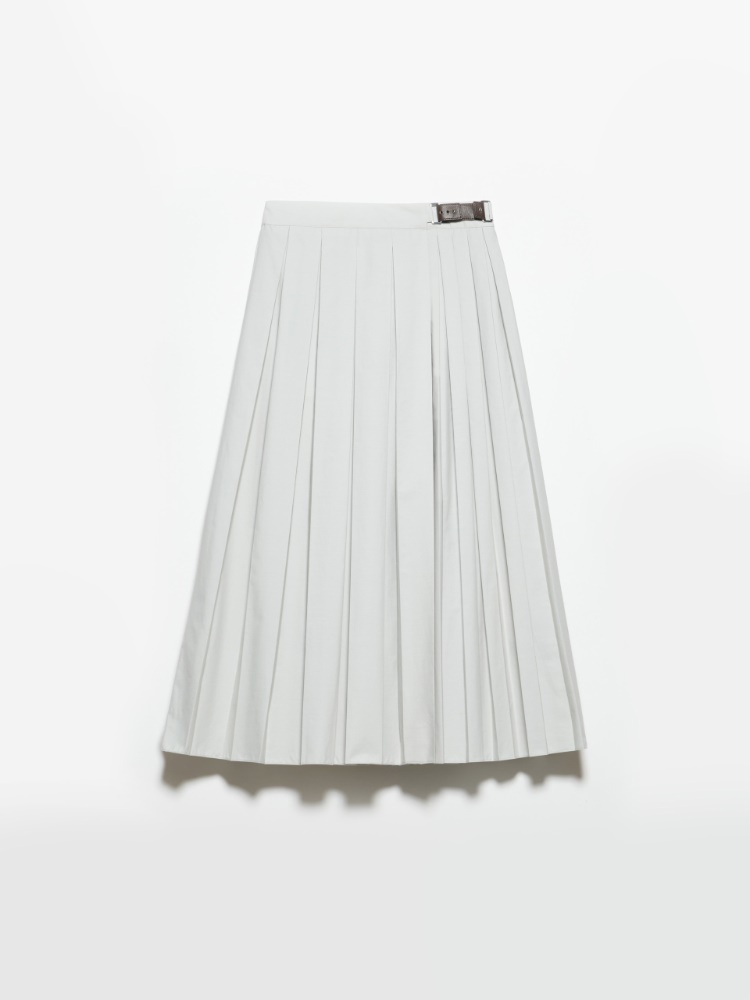 Pleated poplin midi skirt - ICE - MAX&Co.