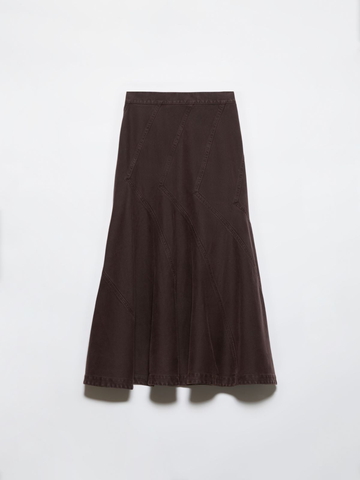 Ausgestellter Midi-Rock aus Baumwoll-Drillich, schokolade | MAX&Co. Ausgestellter Midi-Rock aus Baumwoll-Drillich - SCHOKOLADE - MAX&Co. - 5