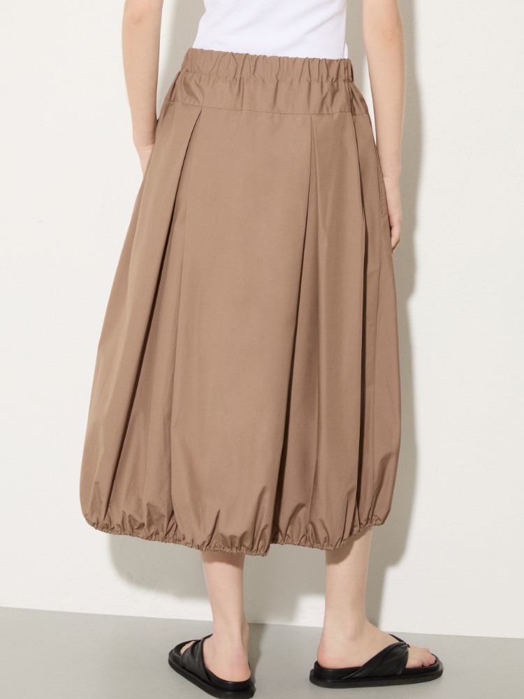 Cotton-poplin balloon midi skirt - MAX&Co. - 2