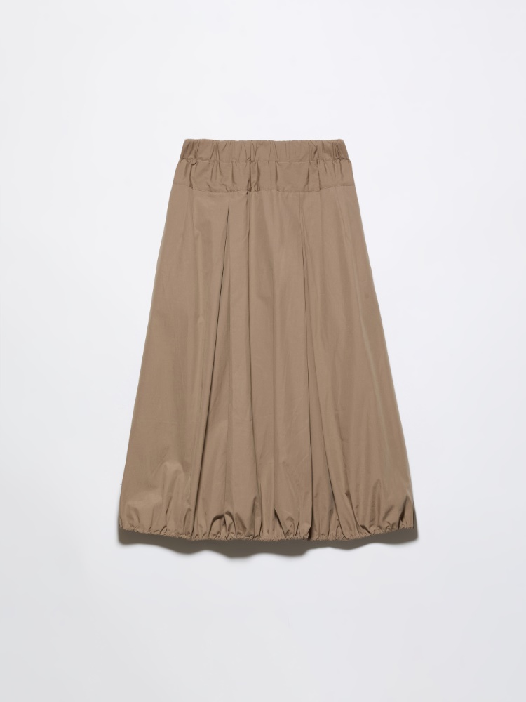 Cotton-poplin balloon midi skirt - TURTLEDOVE - MAX&Co.