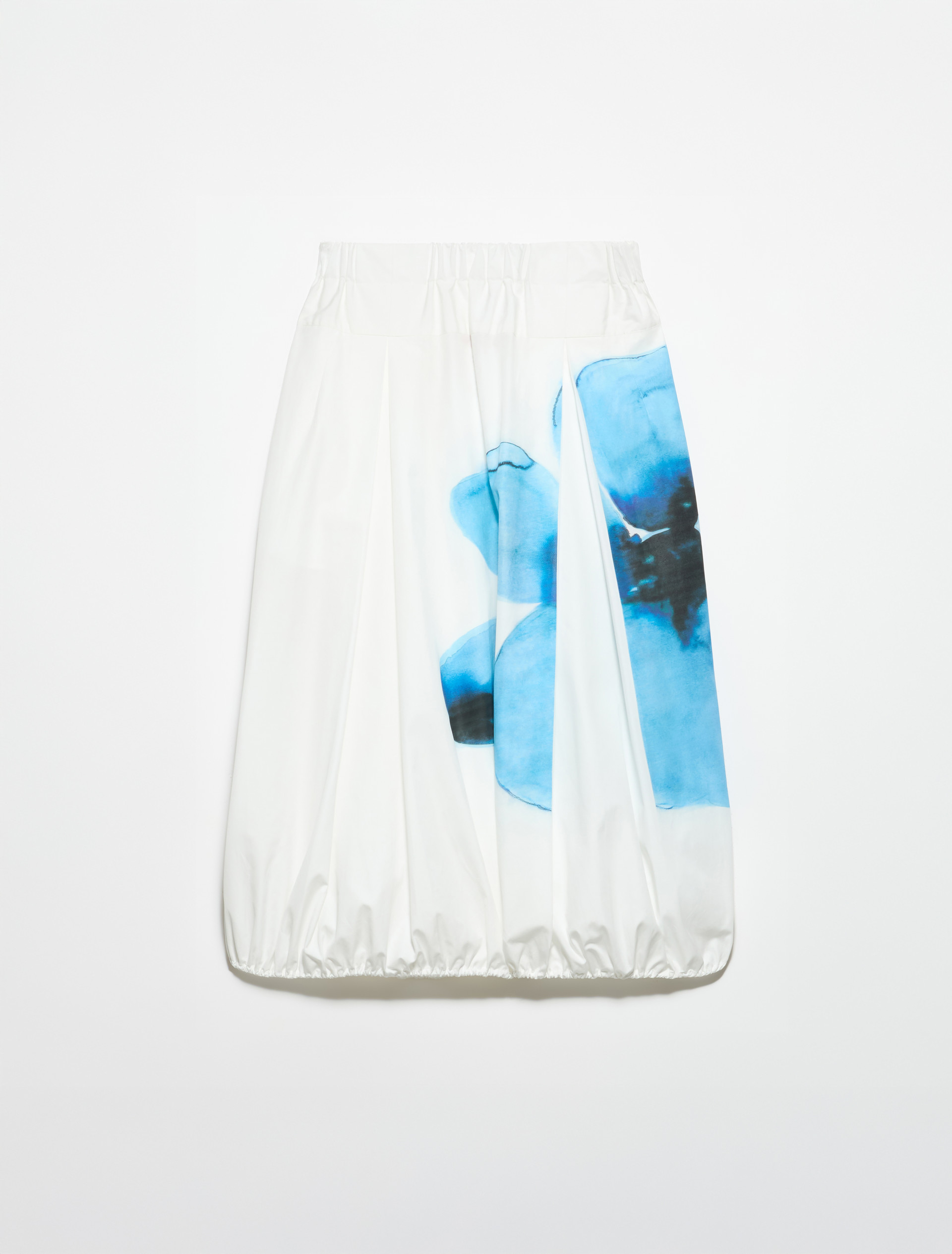 Cotton-poplin balloon midi skirt - CREAM - MAX&Co. - 5