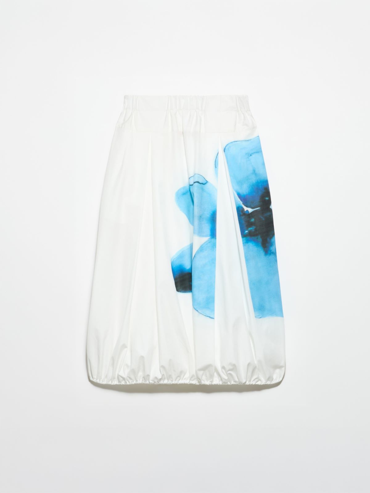 Cotton-poplin balloon midi skirt - CREAM - MAX&Co. - 5