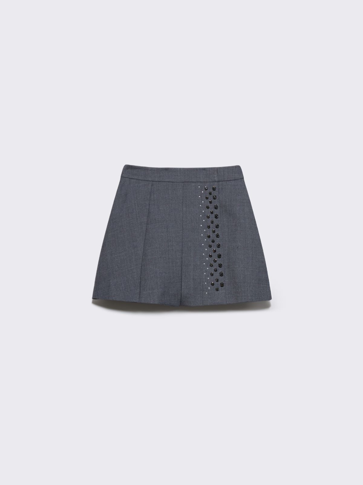 Rhinestone grisaille mini skirt, grey | MAX&Co. Rhinestone grisaille mini skirt - GREY - MAX&Co. - 5