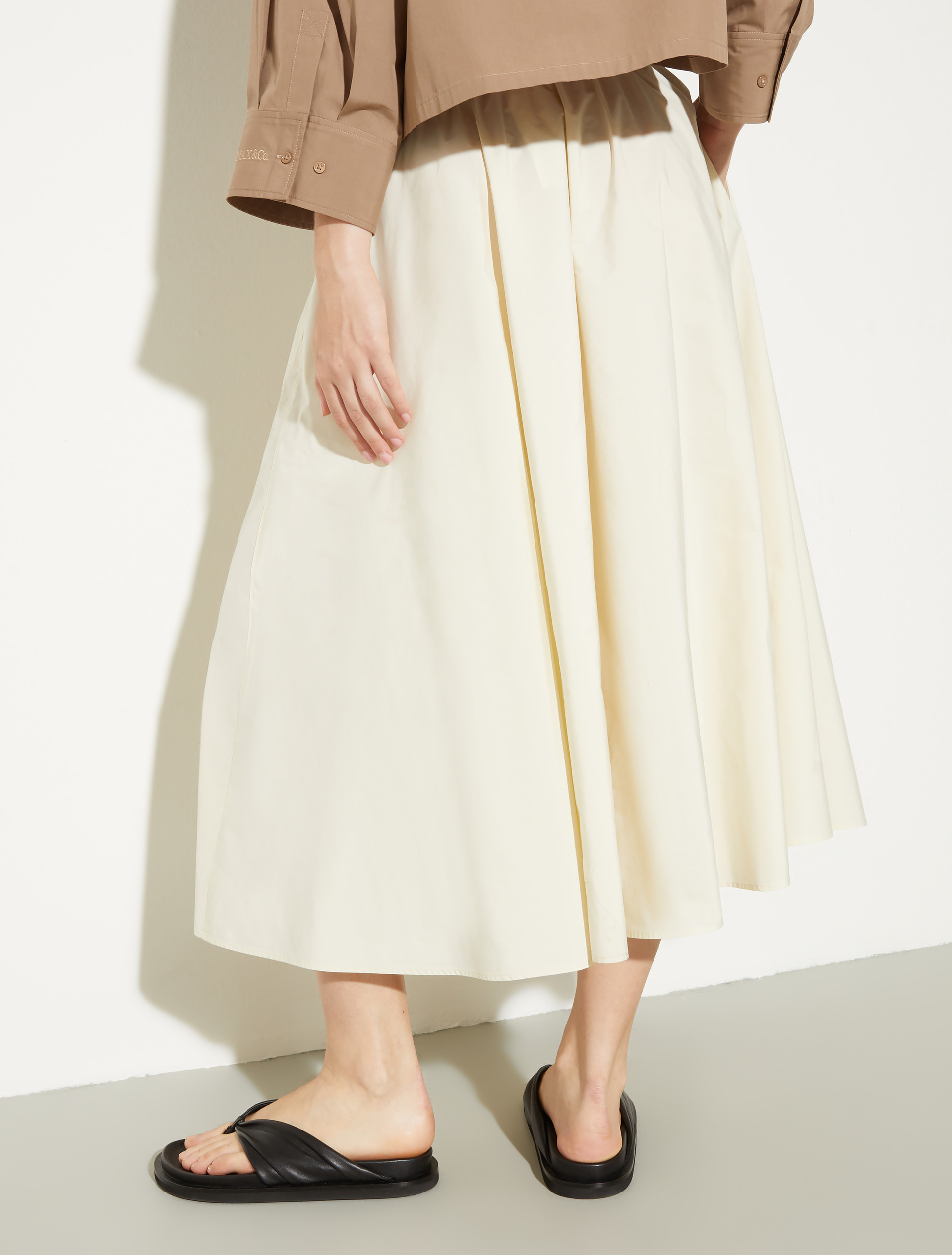 Taffeta corolla skirt - CREAM - MAX&Co. - 2