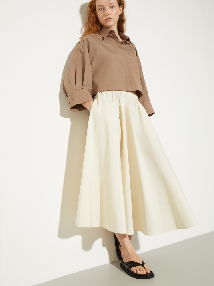Taffeta corolla skirt - CREAM - MAX&Co.
