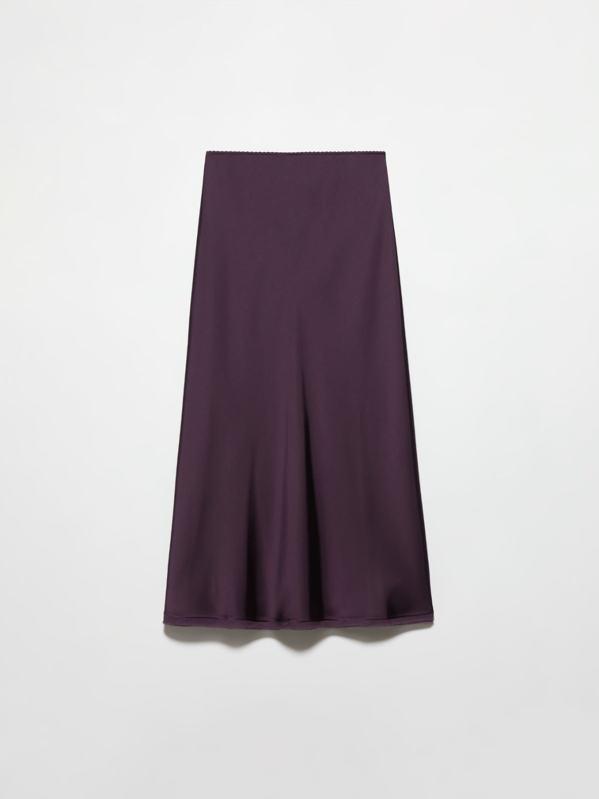 Fluid satin midi skirt - AUBERGINE - MAX&Co. - 5