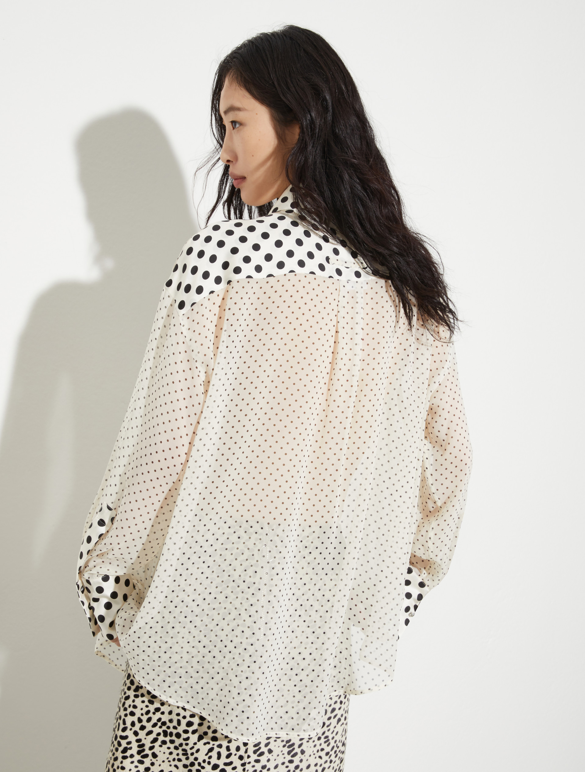 Chemise en georgette de soie, blanc | MAX&Co. Chemise en georgette de soie - BLANC - MAX&Co. - 2